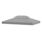 Outsunny 3x4m Replacement Gazebo Canopy - Light Grey