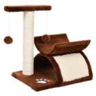 PawHut Cat Tree with Rotating Pole - Brown