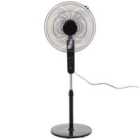Zephyrus Free-Standing Oscillating Timer Fan with Remote - Black
