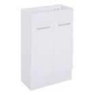 HOMCOM Bathroom Wash Basin Cabinet w/ Ceramic Base - White