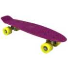 Charles Bentley 22 Inch Retro Cruiser Plastic Skateboard Purple