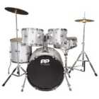PP Drums 5 Piece Fusion Drum Kit - Silver