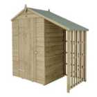 Rowlinson Oxford 4ft x 3ft Wooden Apex Garden Shed with Lean To