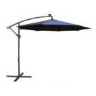 Airwave 3m Banana Hanging Parasol with Solar LED Spotlights (base not included) - Navy