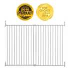Dreambaby Broadway Metal 2-Panel Extending Gro Gate Xtra Wide (Fits Gaps 76-134.5Cms) White Hardware Mounted