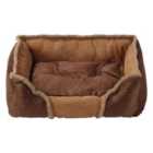Bunty Kensington X-Large Soft Fleece Fur Cushion Pet Basket - Brown