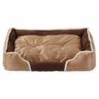 Bunty Kensington Large Soft Fleece Fur Cushion Pet Basket - Cream/Brown