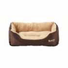 Bunty Deluxe Medium Soft Dog Bed - Brown