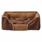 Bunty Kensington Small Soft Fleece Fur Cushion Pet Basket - Brown