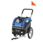 PawHut 2-in-1 Dog Bike Trailer & Pet Stroller - Blue