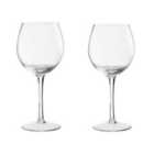 Premier Housewares Set of 2 Long Stem Gin Glasses - Clear
