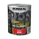 Ronseal Direct to Metal Paint - Chilli Red Gloss, 750ml