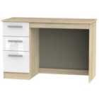 Ready Assembled Goodland Desk White and Oak Effect