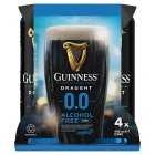 Guinness Draught 0.0 Alcohol Free Stout, 4x440ml