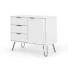 Core Products Augusta Small Sideboard With 1 Door 3 Drawers White