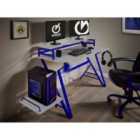 Lloyd Pascal Pro Vx01 - White Gaming Desk w/ Blue Frame