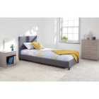 Bed in a Box Single Faux Leather Grey