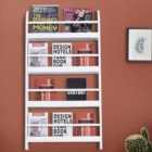 HOMCOM Wall-Mounted Standing 4 Tier Wood Book Shelf Water Resist For Home Office