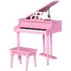 Jouet Kids 30 Key Mini Piano with Music Stand & Bench - Pink