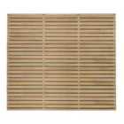 Forest Garden 4'11'' x 5'11'' (150 x 180cm) Pressure Treated Double Slatted Fence Panel