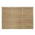 Forest Garden 3'11'' x 5'11'' (120 x 180cm) Pressure Treated Double Slatted Fence Panel