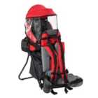 HOMCOM Foldable Baby Hiking Backpack Carrier With Detachable Rain Cover 6-36 Months Red