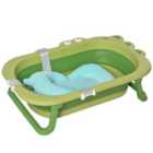 HOMCOM Baby Bath Tub w/ Baby Cushion for 0-3 Years Green