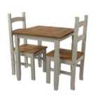 Core Products Halea Square Dining Table And 2 Chairs Set - Grey