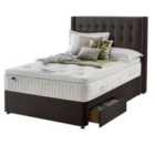 Silentnight Mirapocket Latex 1400 2-Drawer Divan Bed - Velvet Charcoal No Headboard Super King