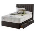 Silentnight Mirapocket Latex 1400 4-Drawer Divan Bed - Velvet Charcoal No Headboard King