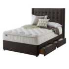 Silentnight Mirapocket Latex 1000 4-Drawer Divan Bed - Velvet Charcoal No Headboard King