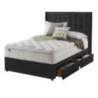 Silentnight Mirapocket Latex 1000 4-Drawer Divan Bed - Ebony No Headboard King
