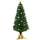 Bon Noel 5Ft Prelit Artificial Christmas Tree Fiber Optic Holiday Home Decoration