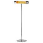 Shadow 2Kw ULG Heater w/ Medium Stainless Steel Patio Heater Stand - Silver