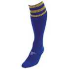 Precision 3 Stripe Pro Football Socks Junior (3-6, Royal/Gold)