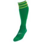 Precision 3 Stripe Pro Football Socks Junior (green/Gold, J12-2)