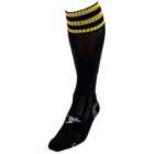 Precision 3 Stripe Pro Football Socks Junior (3-6, Black/Gold)