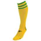 Precision 3 Stripe Pro Football Socks Junior (j12-2, Yellow/Green)