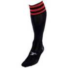 Precision 3 Stripe Pro Football Socks Junior (black/Red, J12-2)