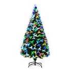 Bon Noel 5Ft Multicoloured Artificial Christmas Tree with Pre-Lit Modes Metal Stand