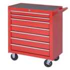 DURHAND Roller Tool Cabinet Storage Chest Box with 7 Drawers - Red