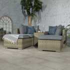 Royalcraft Wentworth 4 Seater Rattan Multi Setting Relaxer Lounge Set