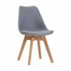 LPD Furniture Louvre Chair Grey (Pack of 2)