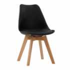 LPD Furniture Louvre Chair Black (Pack of 2)