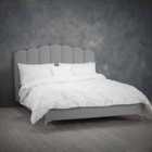 LPD Furniture Willow King Bed Silver Velvet