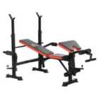 HOMCOM 59" Multi-function Adjustable Weight Training Bench Gym Fitness Lifting