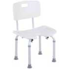 HOMCOM Adjustable Aluminum Shower Bath Stool Spa Chair