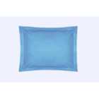 Easy Care Minimum Iron Oxford Pillowcase Sky Blue