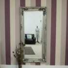 MirrorOutlet Carved Louis Silver Large Wall Mirror 175 X 89 Cm