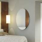 MirrorOutlet All Glass Bevelled Classic Design Round Mirror 110 X 110Cm